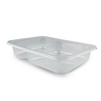 Контейнер под запайку 2-секц. 70/30 прозрачный 187*137*37мм 184_00560 (320)