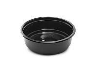 Контейнер круглый К127 d127мм 250мл h39мм черный PP (50/500)
