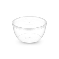 Контейнер круглый d111мм 360мл с крышкой плошка прозрачный PP Петрополимер КБ5246 (КБ2016) (400)