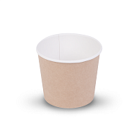 Контейнер картонный круглый Round Bowl 500мл K крафт без крышки d76/100*h95 OSQ (30/600)