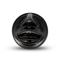 Крышка пластиковая d=80 "Губы" черная (50/1000)