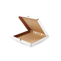 Коробки для пиццы 40*40см*40мм белый гофрокартон (50)