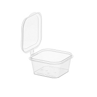 Соусник прозрачный с крышкой квадратный 50мл PP 1538П (80/1200)