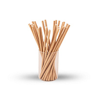 Трубочки бумажные 200*6мм "Крафт" 200шт (25)