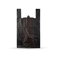 Пакет-майка без печати черная 42*20*70 17мк большая (100/1000)