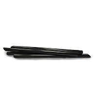 Трубочки прямые пластиковые скошенный край d12мм L250мм черные 70шт Bubble Tea ПП (37)