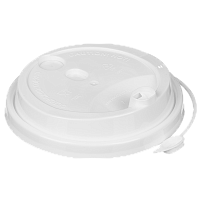 Крышка пластиковая d=90 с закрыв носиком матовая белая PP (50/1000)