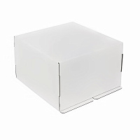 Коробка картонная для торта белая 300*300*190 (25)