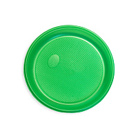 Тарелка пластиковая 165мм зеленая (О) (100/2400)