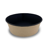 Контейнер картонный круглый Round Bowl 1300мл Black Wood без крышки d160/185*h70 OSQ (35/210)