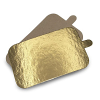 Подложка ламинированная золотая прямоугольная с ручкой 0,8мм 140x50мм 100шт