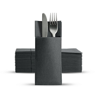 Конверты премиум 32*40см Airlaid (Duni) черный 50шт 58300 (25)