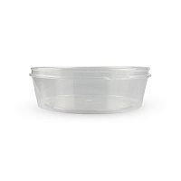 Контейнер круглый плоский d145мм 500мл шайба с замком прозрачный PP Перинт (50/400)