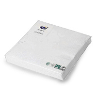 Салфетки премиум 2-сл 1/8 33*33см Oooops! (Duni) белая 50шт (20)