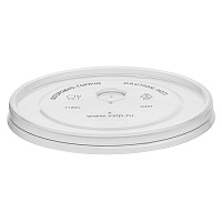 Крышка для стакана 90мм плоская диам. с центр отверстием/заглушка прозрачная PP 3007 (50/1000)