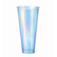Стакан пластиковый с квадрат. дном 650мл d=90 Bubble Cup глянц. Перламутровый  PP 1029IML (10/240)