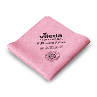 Салфетка Vileda ПУРмикро Актив 38х35 см красная арт. 174048