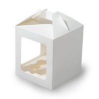 Коробка картонная с окном для кулича JUMPL II Window White 160*160*180мм OSQ (25/150)