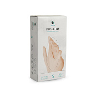 Перчатки виниловые одноразовые прозрачные  размер S 100шт SAF&TY(10)