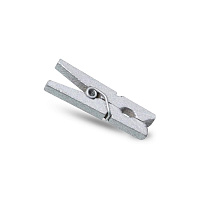 Прищепки деревянные декоративные серебряные 2.5см (200)