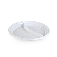 Тарелка пластиковая 205мм 2-секц. ПС СТ (100/1800)