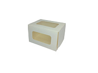 Коробка картонная с окном CAKE ROLL WW белая с ложементом 200*120*100 ForGenika (15/120)