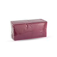 Салфетки бумажные 1-слойные 24×24см 400шт бордовые "BigPack" (18)