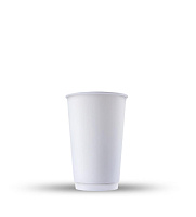 Стакан картонный 2-сл. 400мл белый d=90 (25/500)