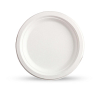Тарелка из сахарного тростника бел. 175*16мм XYP070 (50/1000)