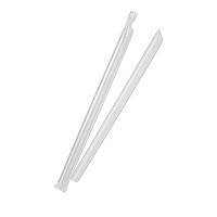 Трубочки без изгиба в инд. ПП уп. d=12 L=240мм скош. край прозрачные Bubble Tea 250шт (8)