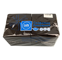 Салфетки бумажные 2-слойные 24×24см 250шт черные "Lime" арт.510150 (12)