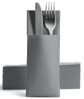 Конверты премиум 32*40см Airlaid (Duni) серый 50шт 58324 (25)