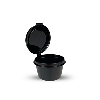 Соусник с крышкой 30мл черный Полимерпласт\box4food PP (80/1920)