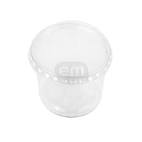 Сметанник прозрачный 500мл с крышкой PP УпаксЮнити (50/1000)