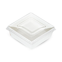 Контейнер "Smart Pack 800" 135/150*135/150*40 белый с плоской крышкой OSQ (50/100)