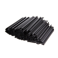 Трубочки мини прямые пластиковые d=5 L=125 черные 400шт ПК (27)