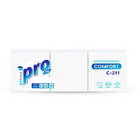 Салфетки бумажные 1-слойные 24×24см 500шт белые Protissue C211 (10)