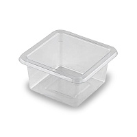 Контейнер квадрат без крышки "ПР-СТУ-80х45"125мл прозрачный ПЭТ (360)