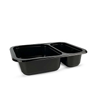 Контейнер под запайку 2-секц. 70/30 ЧЕРНЫЙ 187*137*46 (300)