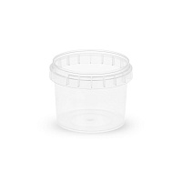 Контейнер круглый d69мм 120мл с крышкой прозрачный PP Петрополимер Б3020 (650)