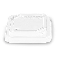 Крышка к контейнеру с креп. под вилку "ПР-СТ-80 Кр У" прозрачный ПЭТ (720)