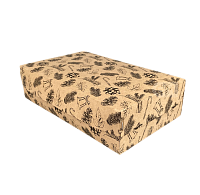 Контейнер картонный "Eco Cake" 1900мл c с рисунком NY для десертов 230*140*60мм DoEco (50/300)