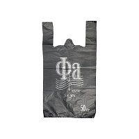 Пакет-майка "Фа" черный 30*55см 21мк (100/1000)