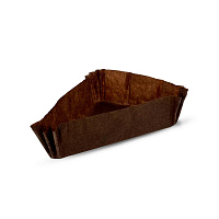 Тарталетки бумажные треугольные коричневые 75*102*25мм (500/8000)