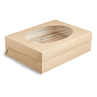 Контейнер картонный под 12 капкейков 330*250*100 OSQ (100)