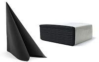 Салфетки премиум 40*40см Airlaid (Duni) черный 50шт 56634 (16)