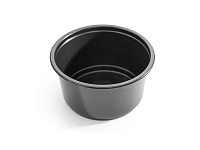 Контейнер круглый К127 d127мм 500мл h68мм черный PP (50/500)