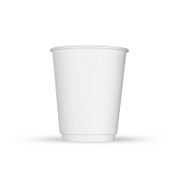 Стакан картонный 2-сл. 250мл белый Е d=80 (20/400)