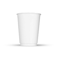 Стакан картонный 2-сл. 300мл белый Е d=90 (25/400)